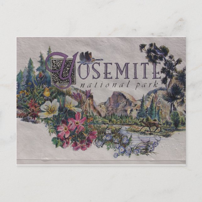 Postal Vida silvestre del Parque Nacional Yosemite (Anverso)