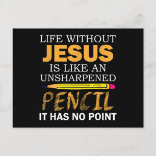 Postal Vida Sin Jesús Divertido Cristiano Religioso Fe