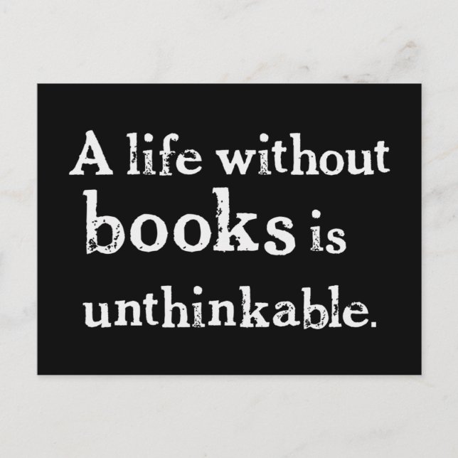 Postal Vida sin libros (Anverso)