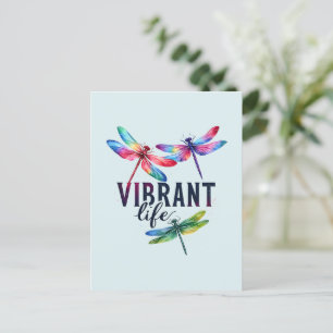 Postal Vida vibrante - Dragonfly artístico