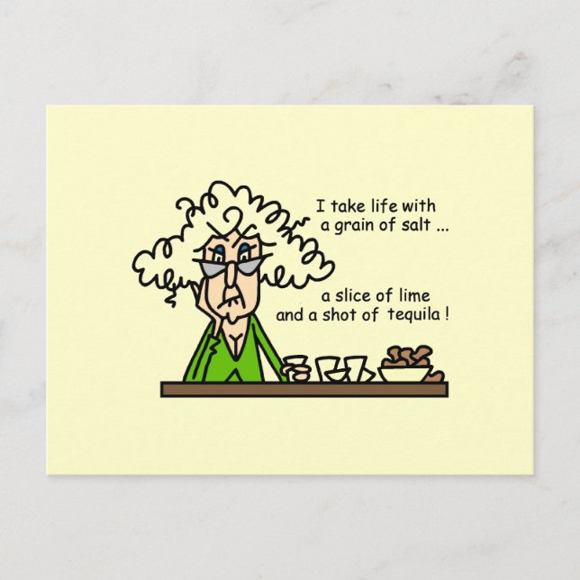 Postal Vida y humor tequila (Anverso)