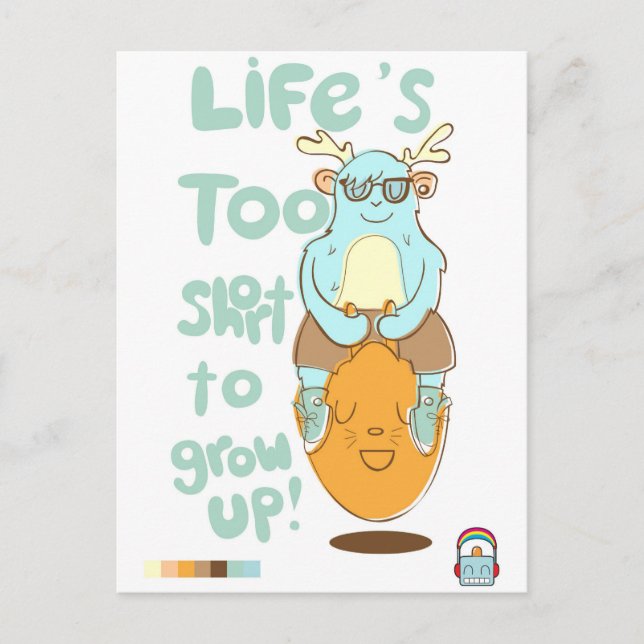 Postal vidas demasiado cortas (Anverso)