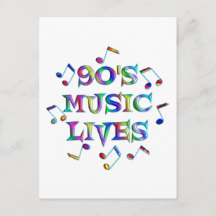 Postal Vidas musicales de los años 90