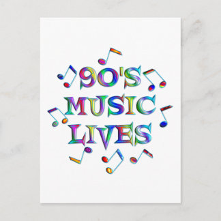 Postal Vidas musicales de los años 90