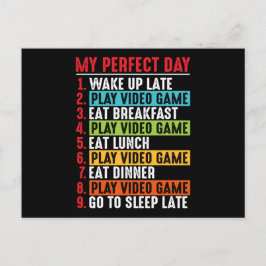 Postal Videojuegos cita mi día perfecto | Videojuego