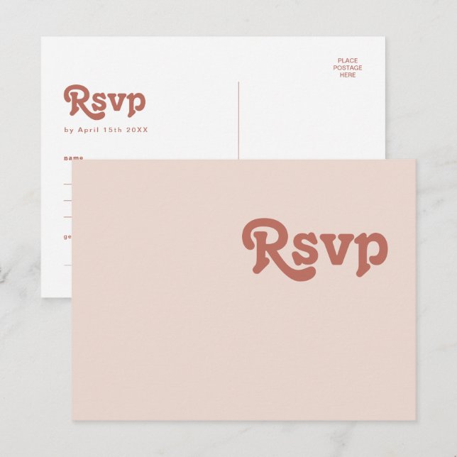Postal Videos retro simples | Rubor Pink Song Request RSV (Anverso / Reverso)