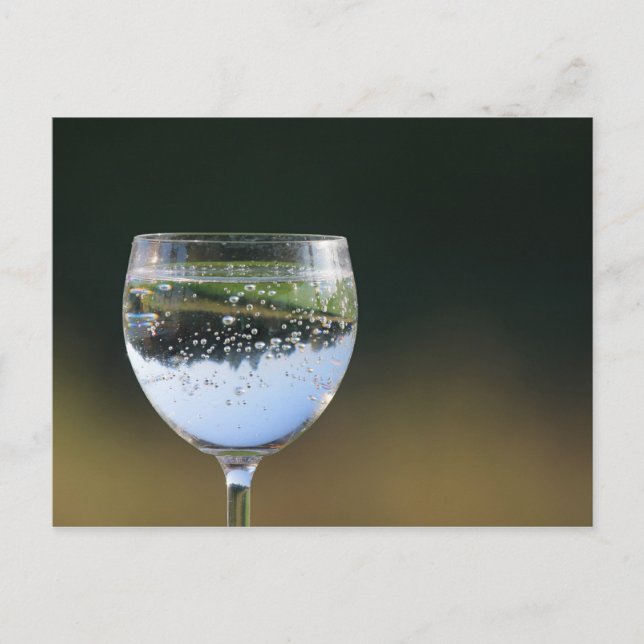 Postal Vidrio con bebida. (Anverso)