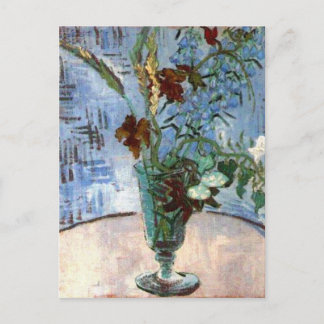 Postal Vidrio con flores silvestres, Vincent van Gogh