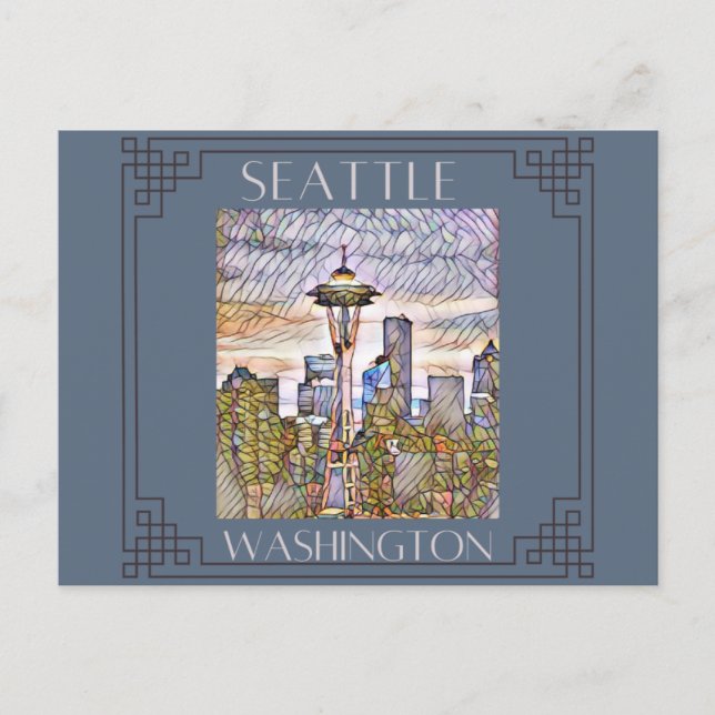 Postal Vidrio de Seattle Seted (Anverso)