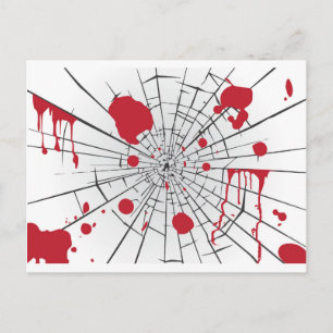 Postal vidrio destrozado de halloween