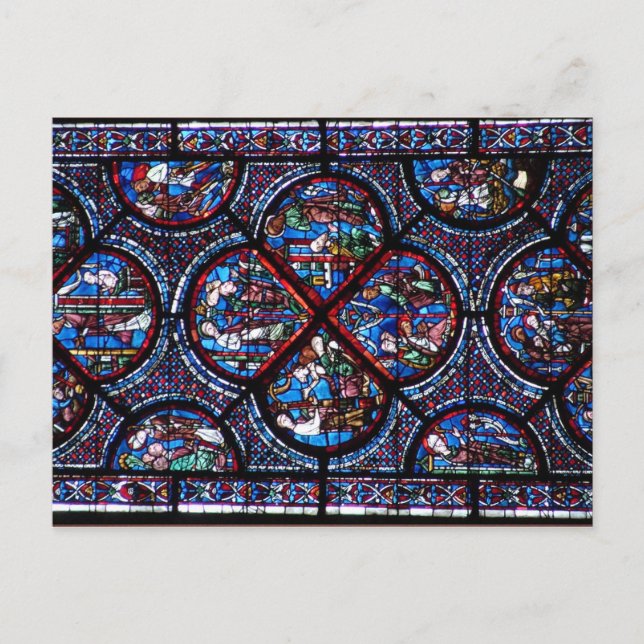 Postal Vidrio Francés Manchado (Anverso)