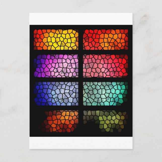Postal Vidrio manchado (Anverso)