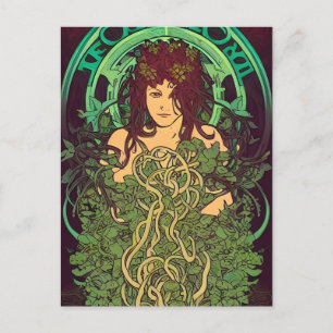 Postal Vidrio manchado de la Madre Tierra