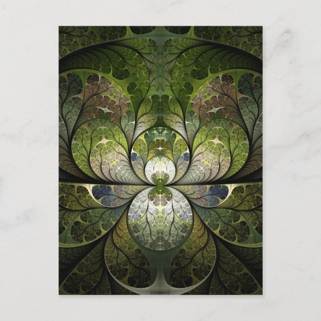 Postal Vidrio manchado de primavera (Anverso)