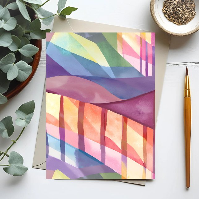 Postal Vidrio manchado | Resumen de arte contemporáneo co (Subido por el creador)