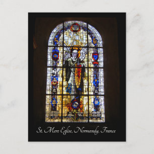 Postal Vidrio Manchado - St Mere Eglise