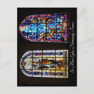Postal Vidrio Manchado - St Mere Eglise