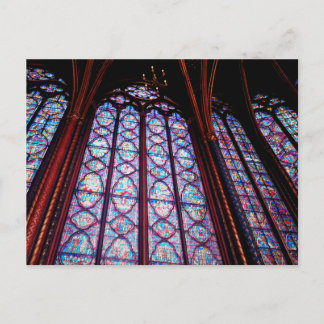 Postal Vidrio teñido de Sainte-Chapelle en París Foto