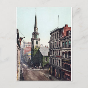 Postal Vieja América, antigua Iglesia del Sur Boston c190