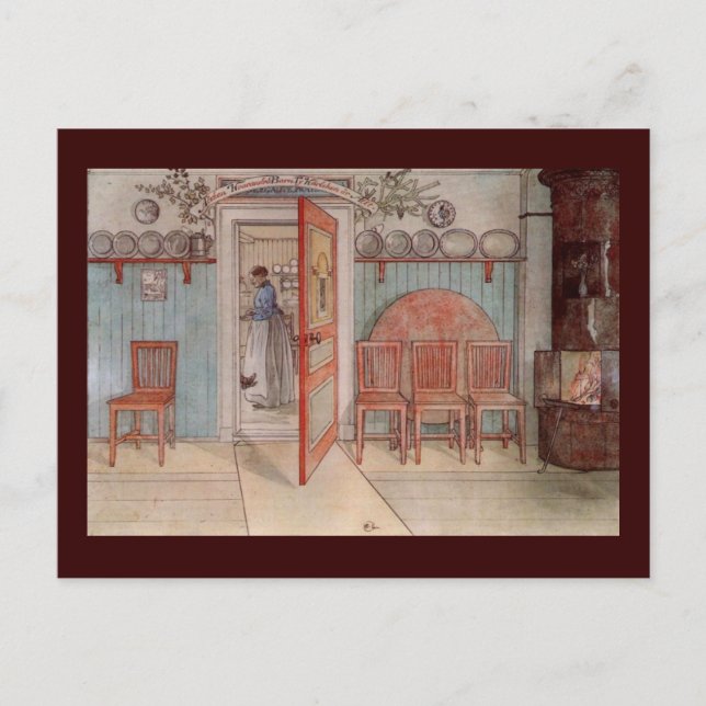 Postal Vieja Anna (en la cocina) (Anverso)