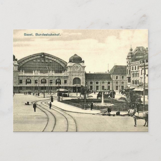 Postal vieja - Basilea, Suiza (Anverso)