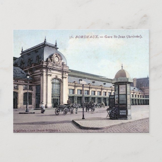 Postal vieja - Burdeos, Francia (Anverso)
