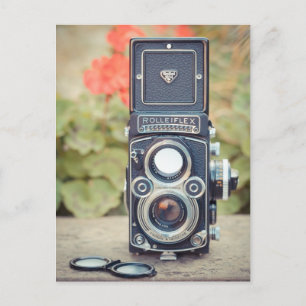 Postal Vieja cámara de lente gemela