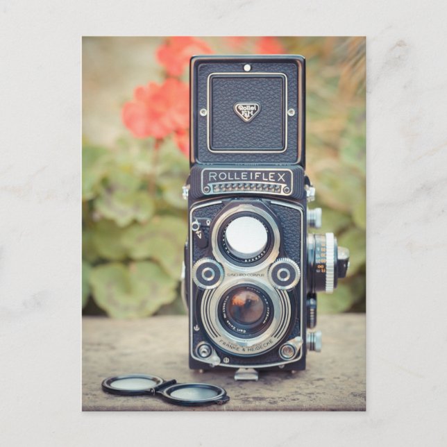 Postal Vieja cámara de lente gemela (Anverso)