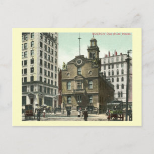 Postal Vieja Casa de Estado, Boston, época de 1905