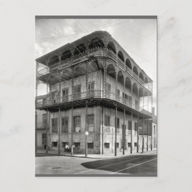 Postal Vieja Casa del Barrio Francés (Anverso)