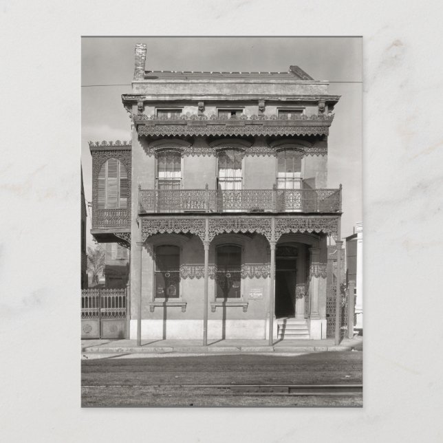 Postal Vieja Casa del Barrio Francés (Anverso)