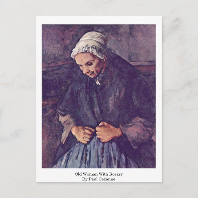 Postal Vieja Con Rosario De Paul Cezanne (Anverso)