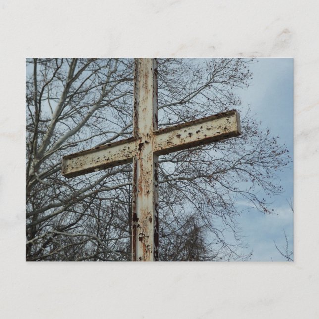 Postal Vieja cruz rayada (Anverso)