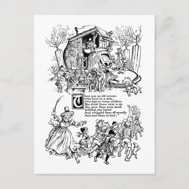 Postal Vieja en rima de zapato (Anverso)