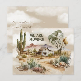 Postal Vieja escena del Oeste que estamos moviendo