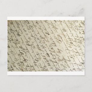 Postal Vieja escritura a mano