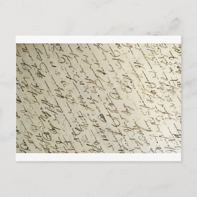 Postal Vieja escritura a mano (Anverso)