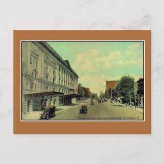 Postal Vieja Filadelfia Broad Street, Opera House
