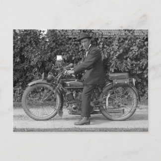 Postal Vieja foto vintage de motocicleta
