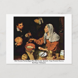 Postal Vieja Frying Eggs (El Viejo Cocinero)