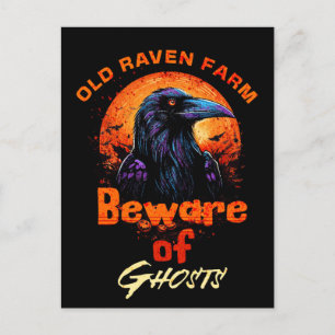 Postal Vieja granja de gallos con ojo de fantasmas fantas