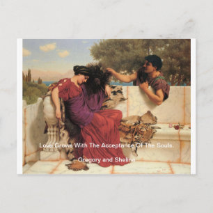 Postal Vieja historia de la pareja griega