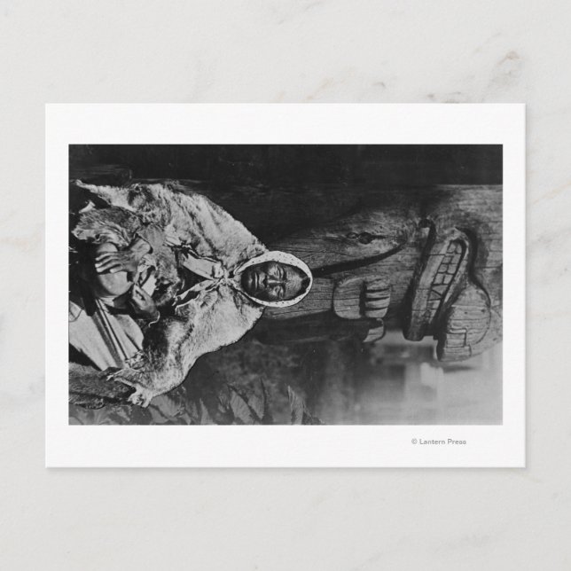 Postal Vieja Médica de brujas india en Alaska (Anverso)