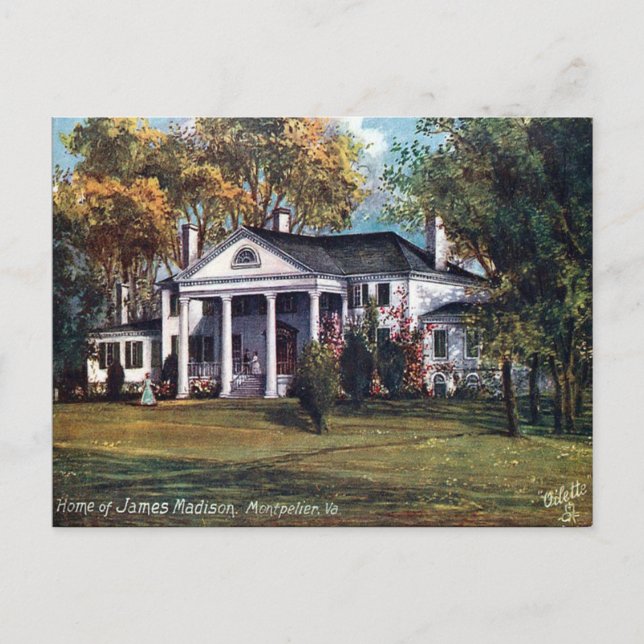 Postal vieja - Montpelier, Virginia, los E.E.U.U. (Anverso)