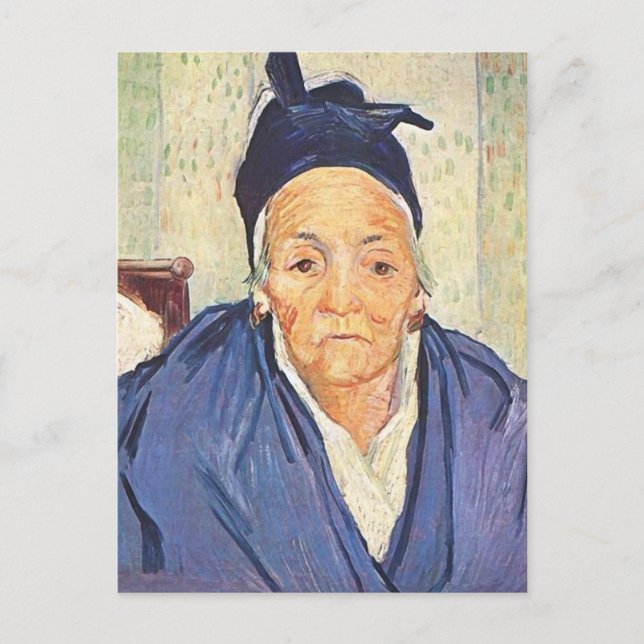 Postal Vieja mujer de Arles, Vincent van Gogh (Anverso)