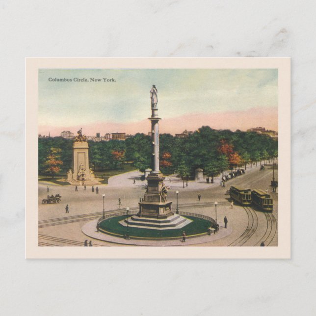 Postal Vieja Nueva York de los años 20 Manhattan (Anverso)