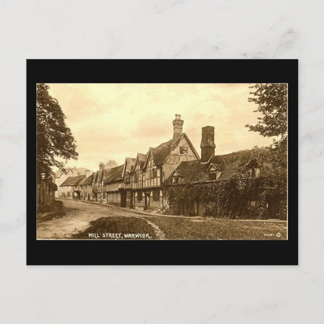 Postal Vieja postal, calle Mill, Warwick (Anverso)