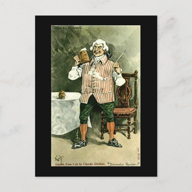Postal Vieja postal, Dickens, "Barnaby Rudge" (Anverso)