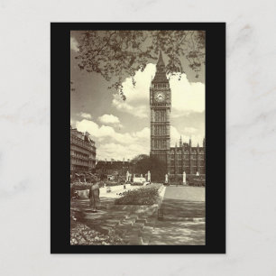 Postal Vieja postal, Londres, Big Ben