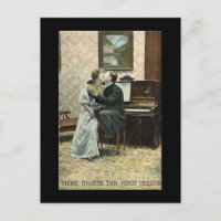 Vieja postal, traviesa vicar